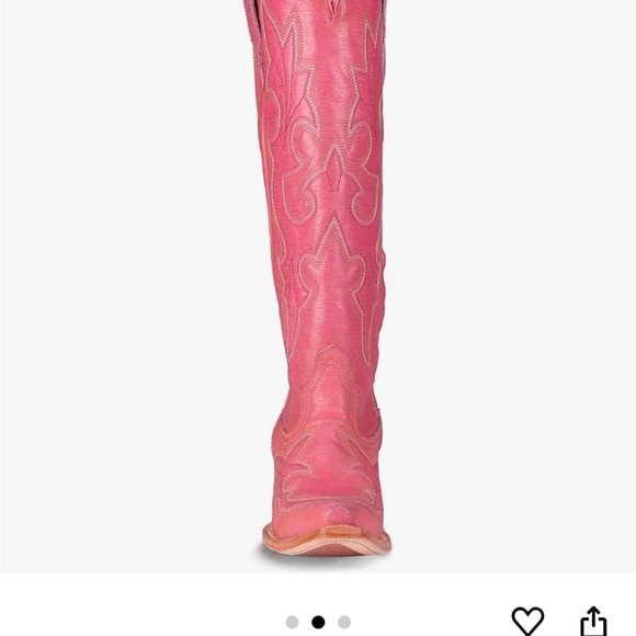 New Women’s Corral Tall Pink Embroidery Cowboy Boots - size 7.5 - Picture 2 of 7